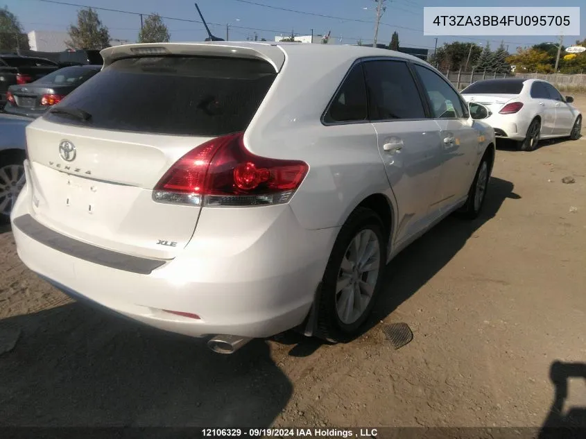 2015 Toyota Venza Le/Xle VIN: 4T3ZA3BB4FU095705 Lot: 12106329