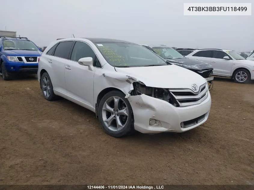 2015 Toyota Venza Le/Xle/Limited VIN: 4T3BK3BB3FU118499 Lot: 12144406