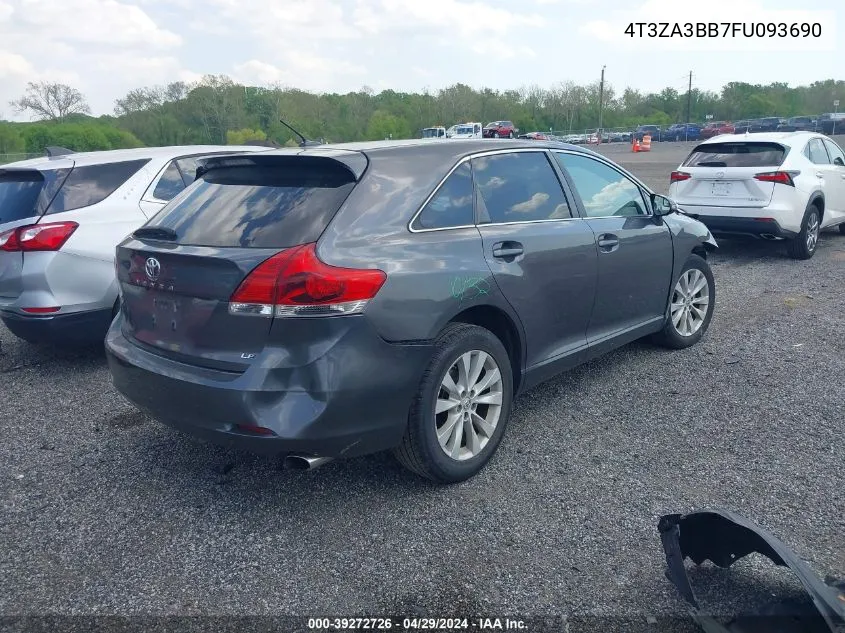 2015 Toyota Venza Le VIN: 4T3ZA3BB7FU093690 Lot: 39272726