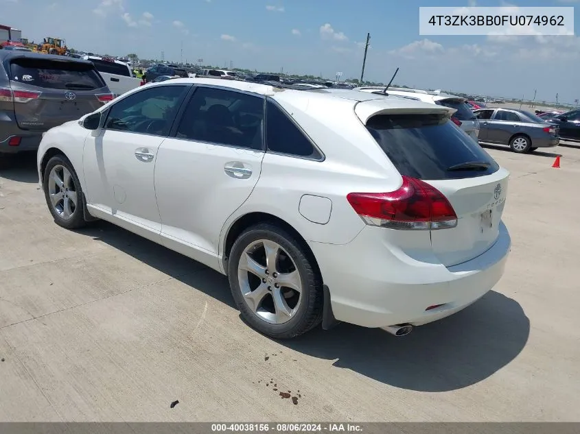 4T3ZK3BB0FU074962 2015 Toyota Venza Xle V6