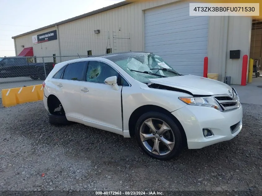 2015 Toyota Venza Xle V6 VIN: 4T3ZK3BB0FU071530 Lot: 40172963