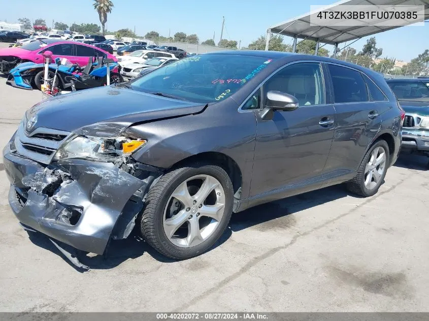 2015 Toyota Venza Xle V6 VIN: 4T3ZK3BB1FU070385 Lot: 40202072