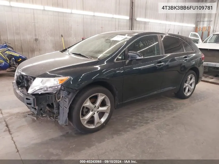 2015 Toyota Venza Le/Xle/Limited VIN: 4T3BK3BB6FU109781 Lot: 40243065