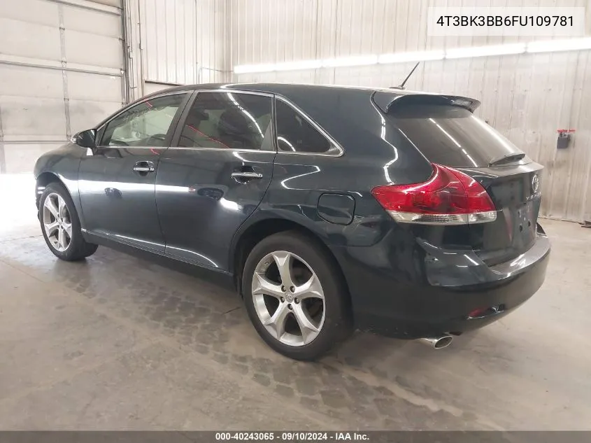 2015 Toyota Venza Le/Xle/Limited VIN: 4T3BK3BB6FU109781 Lot: 40243065