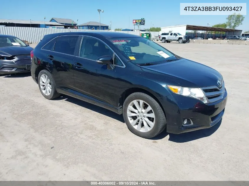 2015 Toyota Venza Le/Xle VIN: 4T3ZA3BB3FU093427 Lot: 40306002