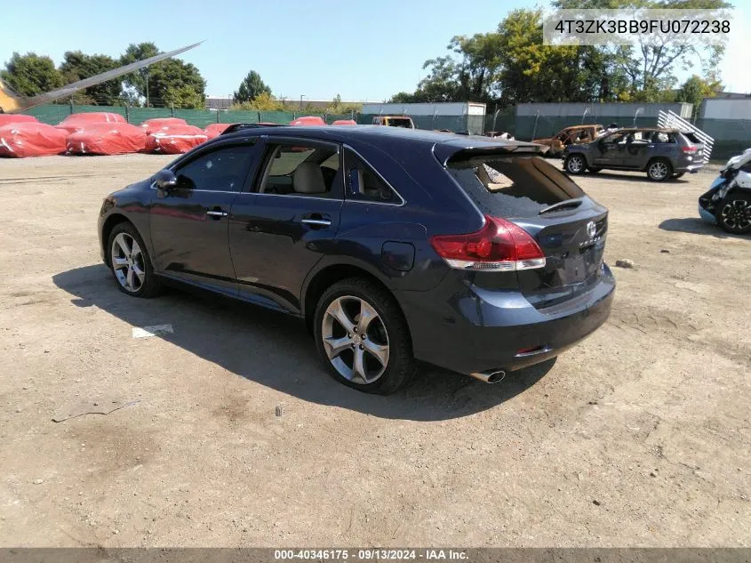 4T3ZK3BB9FU072238 2015 Toyota Venza Xle V6