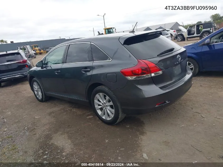 2015 Toyota Venza Le VIN: 4T3ZA3BB9FU095960 Lot: 40415614