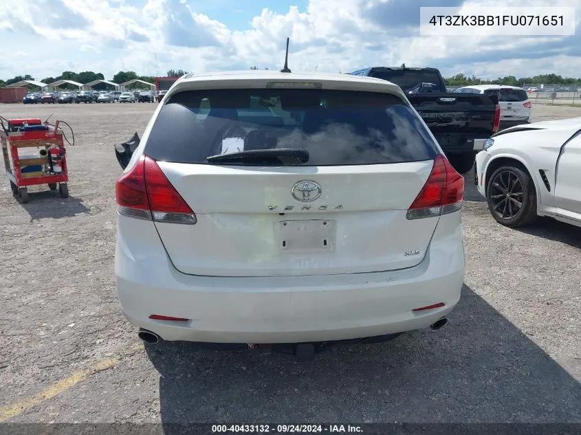 2015 Toyota Venza Xle V6 VIN: 4T3ZK3BB1FU071651 Lot: 40433132