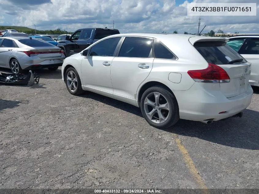 2015 Toyota Venza Xle V6 VIN: 4T3ZK3BB1FU071651 Lot: 40433132