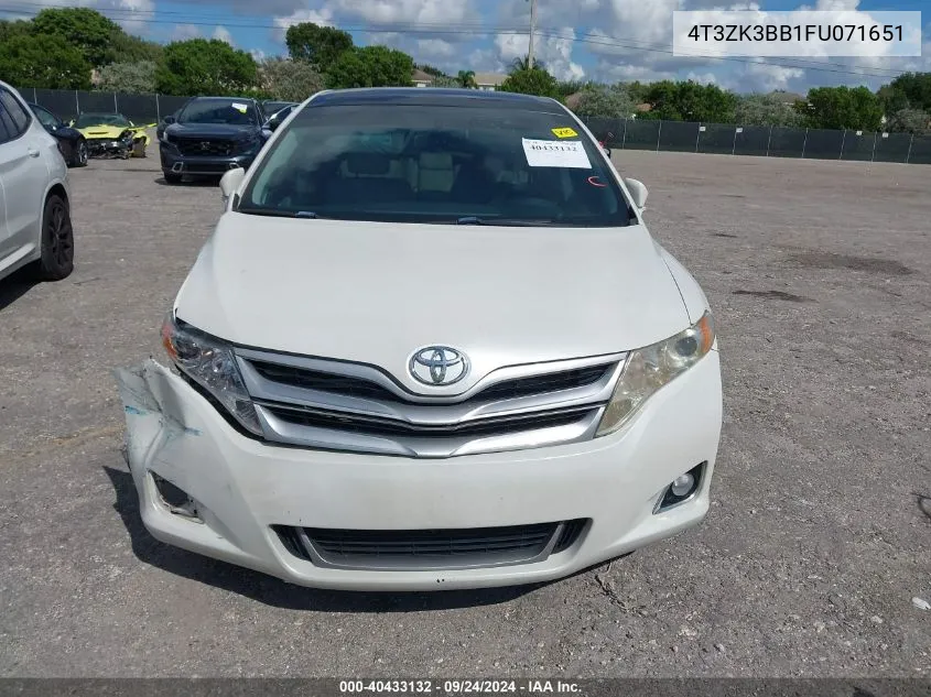 2015 Toyota Venza Xle V6 VIN: 4T3ZK3BB1FU071651 Lot: 40433132