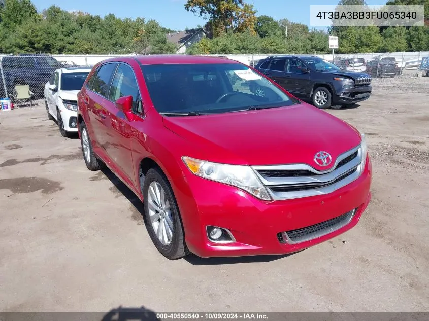 2015 Toyota Venza Le/Xle VIN: 4T3BA3BB3FU065340 Lot: 40550540