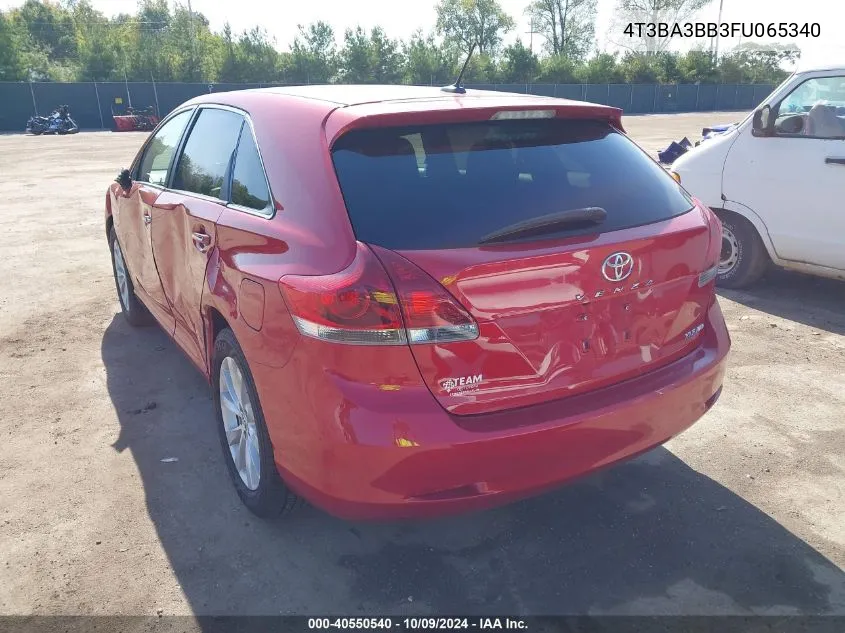 2015 Toyota Venza Le/Xle VIN: 4T3BA3BB3FU065340 Lot: 40550540