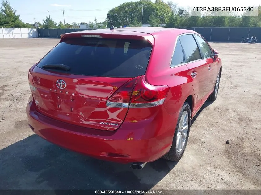 2015 Toyota Venza Le/Xle VIN: 4T3BA3BB3FU065340 Lot: 40550540