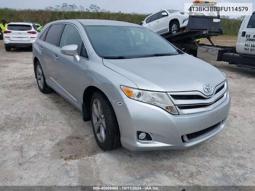 2015 Toyota Venza Xle V6 VIN: 4T3BK3BB3FU114579 Lot: 40569485