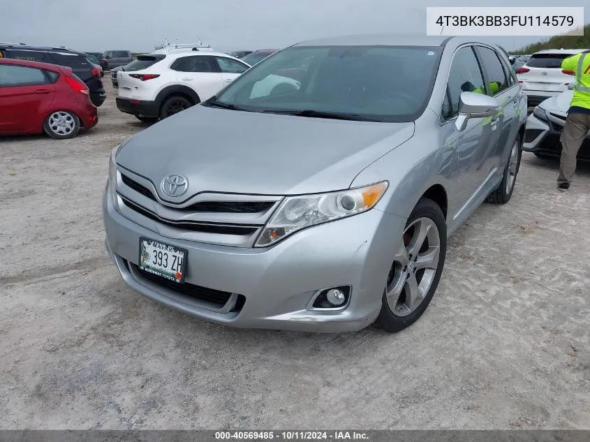 2015 Toyota Venza Xle V6 VIN: 4T3BK3BB3FU114579 Lot: 40569485