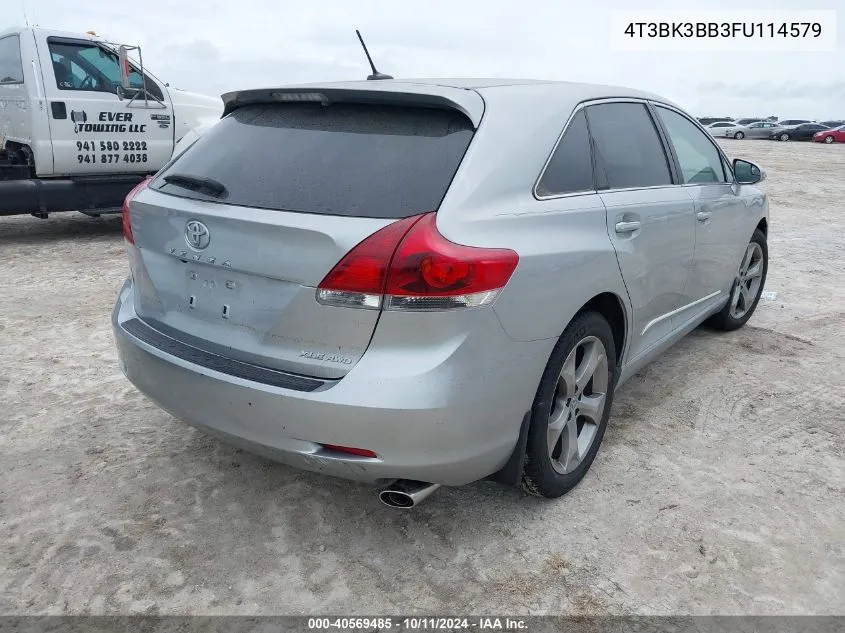 2015 Toyota Venza Xle V6 VIN: 4T3BK3BB3FU114579 Lot: 40569485