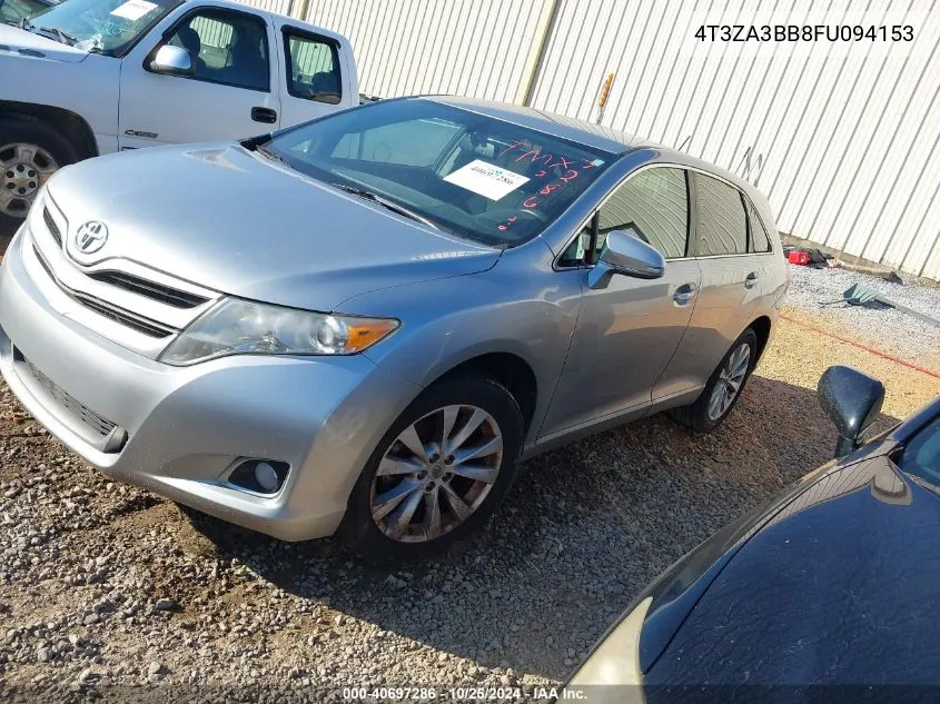 2015 Toyota Venza Le VIN: 4T3ZA3BB8FU094153 Lot: 40697286