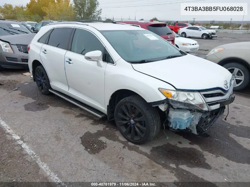 2015 Toyota Venza Le VIN: 4T3BA3BB5FU068028 Lot: 40751979