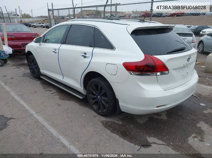 2015 Toyota Venza Le VIN: 4T3BA3BB5FU068028 Lot: 40751979