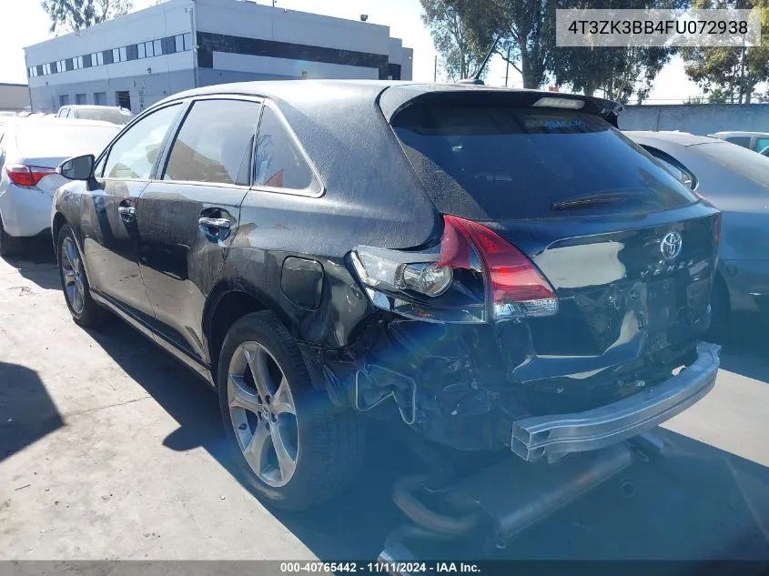 2015 Toyota Venza Le/Xle/Limited VIN: 4T3ZK3BB4FU072938 Lot: 40765442