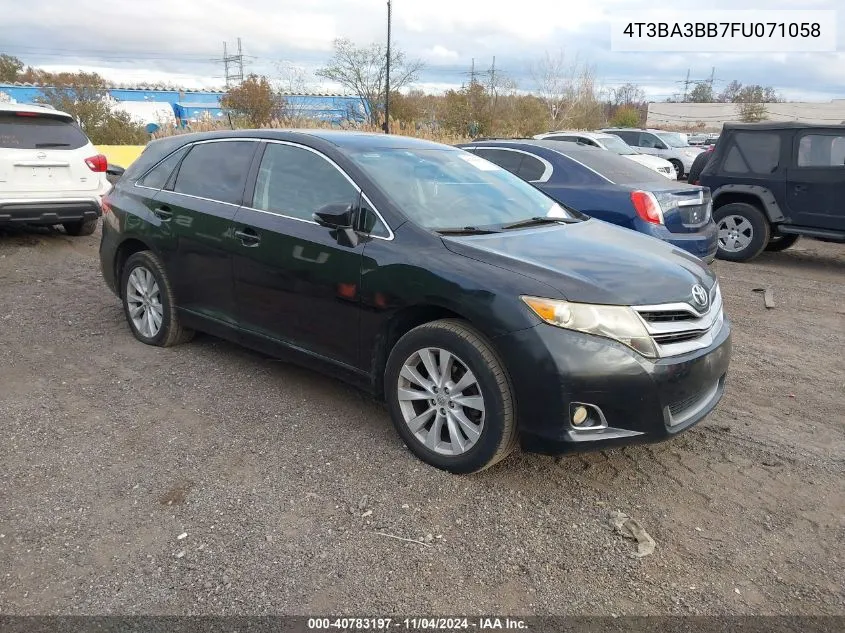 2015 Toyota Venza Le VIN: 4T3BA3BB7FU071058 Lot: 40783197