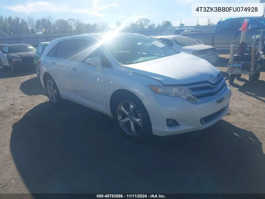 2015 Toyota Venza Le/Xle/Limited VIN: 4T3ZK3BB0FU074928 Lot: 40783586