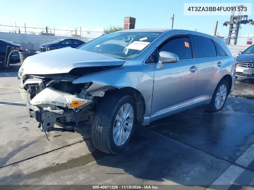 2015 Toyota Venza Le VIN: 4T3ZA3BB4FU091573 Lot: 40871329