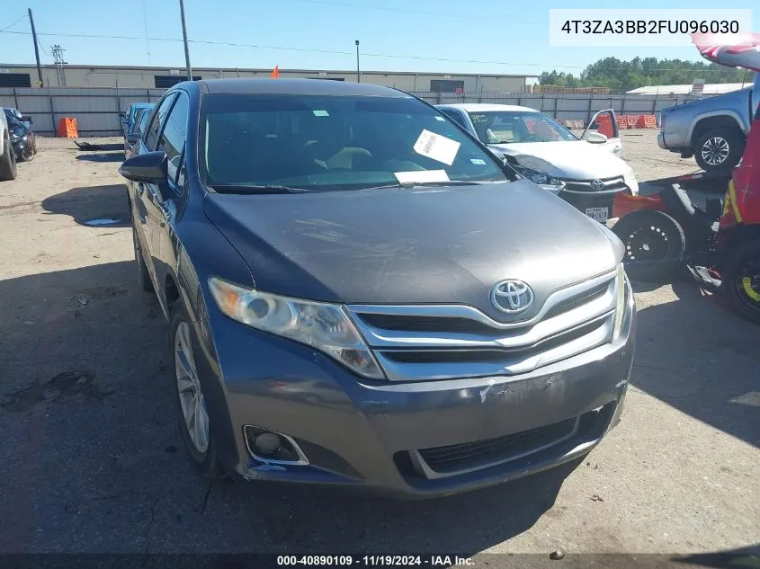 2015 Toyota Venza Le VIN: 4T3ZA3BB2FU096030 Lot: 40890109