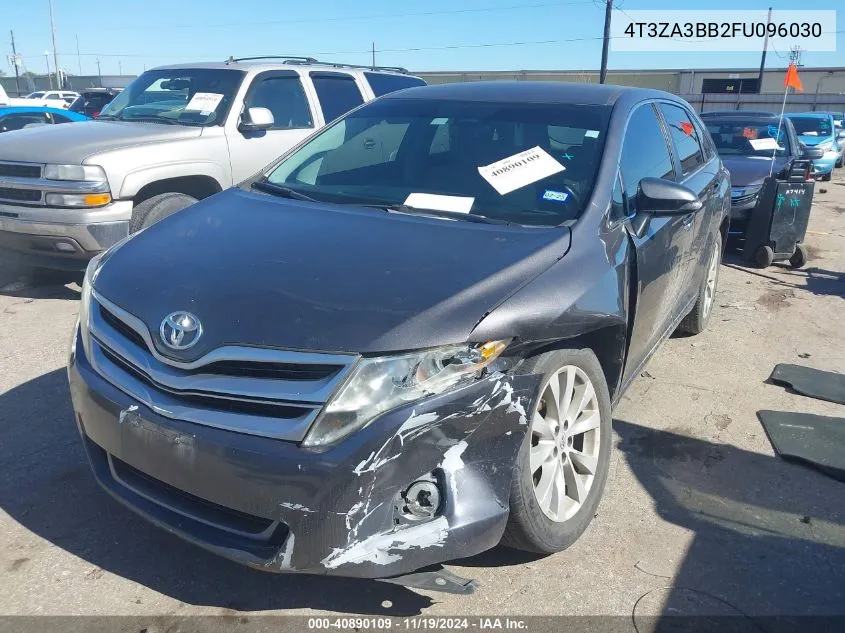 2015 Toyota Venza Le VIN: 4T3ZA3BB2FU096030 Lot: 40890109