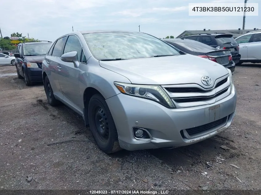 2016 Toyota Venza Base V6 VIN: 4T3BK3BB5GU121230 Lot: 12049323