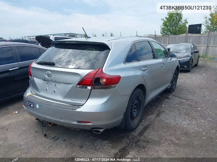 4T3BK3BB5GU121230 2016 Toyota Venza Base V6