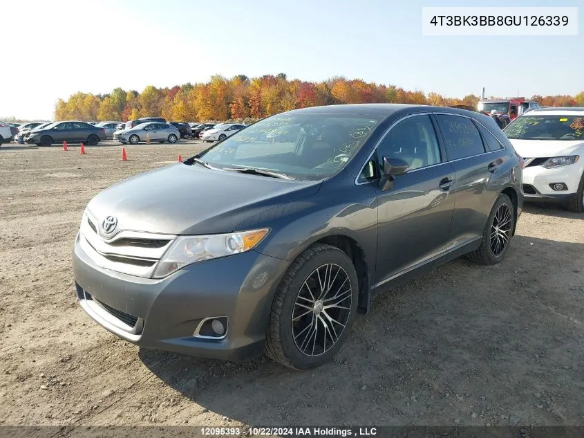 2016 Toyota Venza Xle VIN: 4T3BK3BB8GU126339 Lot: 12095393