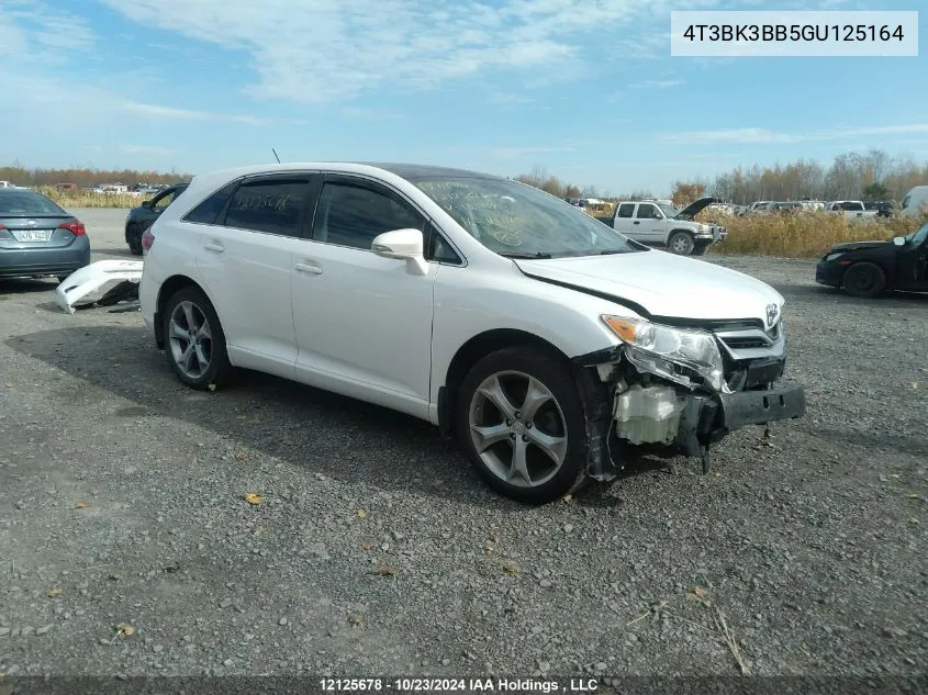 2016 Toyota Venza Base V6 VIN: 4T3BK3BB5GU125164 Lot: 12125678