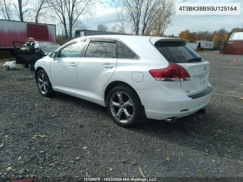 2016 Toyota Venza Base V6 VIN: 4T3BK3BB5GU125164 Lot: 12125678