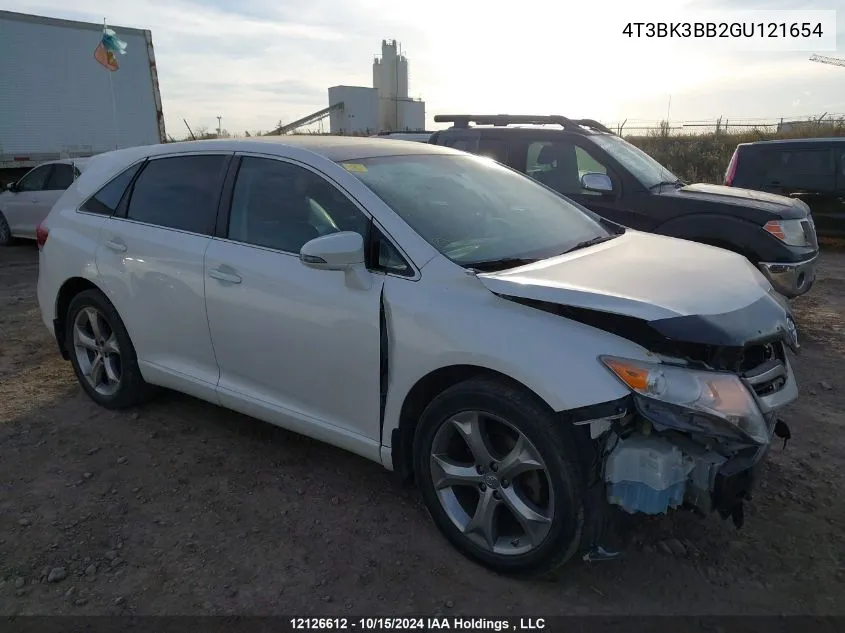 2016 Toyota Venza Base V6 VIN: 4T3BK3BB2GU121654 Lot: 12126612