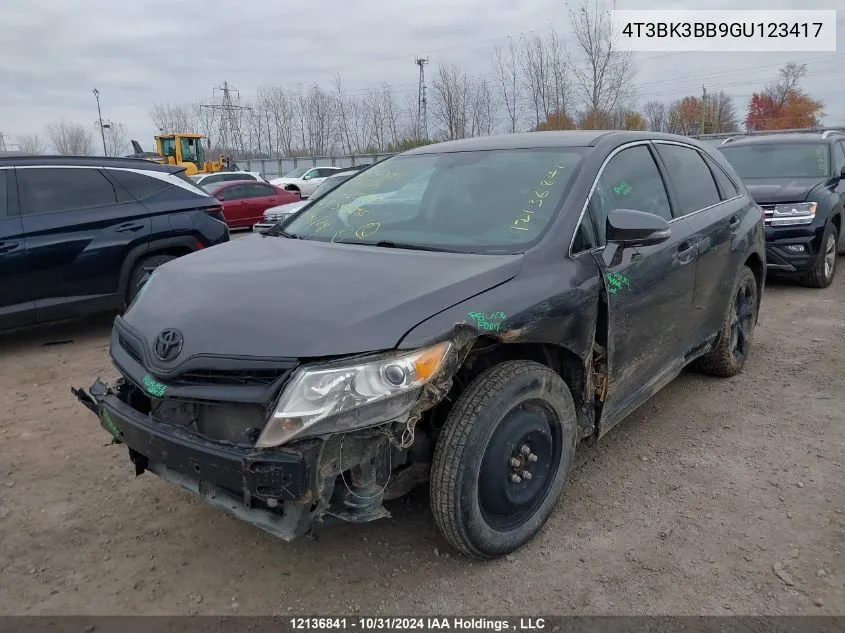 2016 Toyota Venza Xle VIN: 4T3BK3BB9GU123417 Lot: 12136841