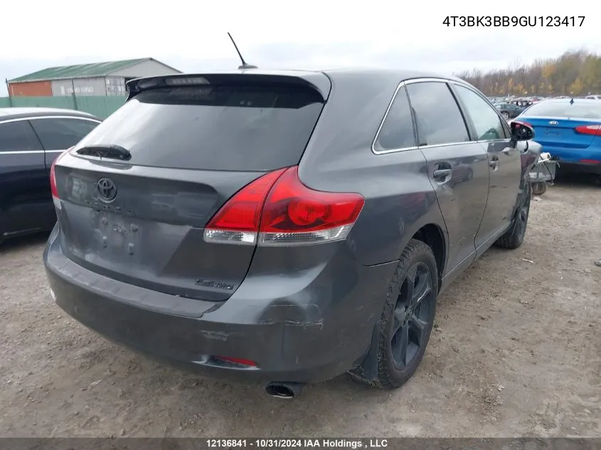 2016 Toyota Venza Xle VIN: 4T3BK3BB9GU123417 Lot: 12136841