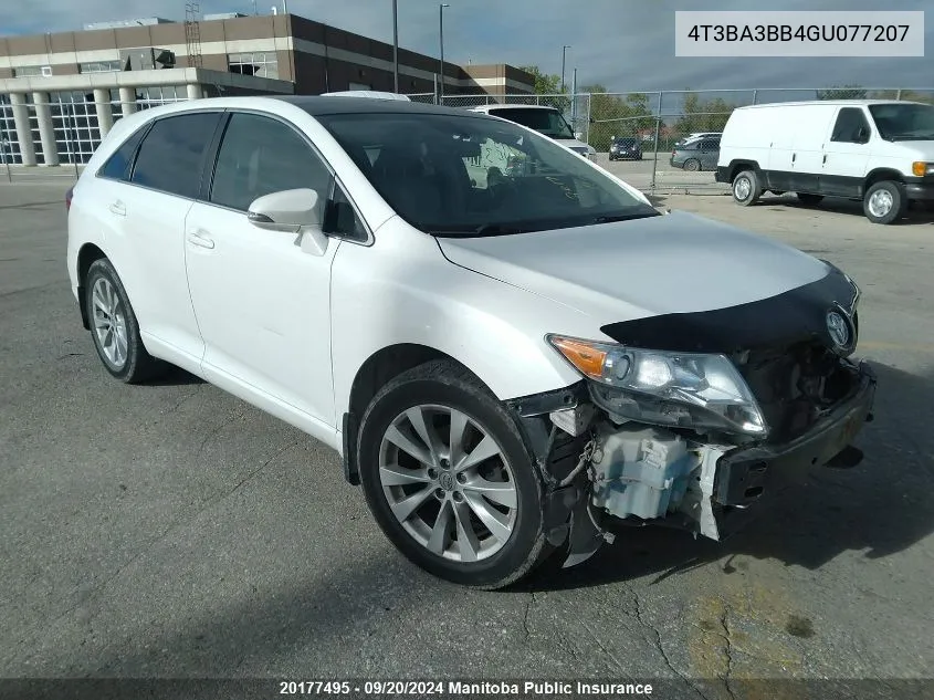 2016 Toyota Venza VIN: 4T3BA3BB4GU077207 Lot: 20177495