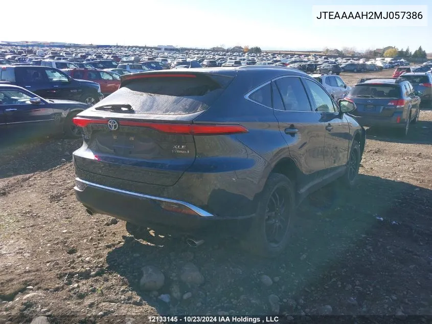 2021 Toyota Venza Xle VIN: JTEAAAAH2MJ057386 Lot: 12133145