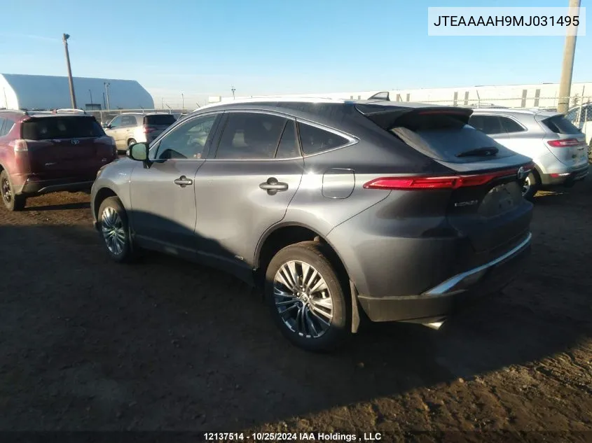 2021 Toyota Venza Le/Xle/Limited VIN: JTEAAAAH9MJ031495 Lot: 12137514