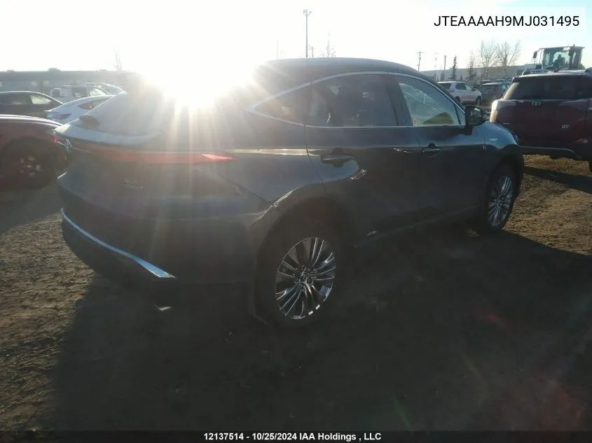 2021 Toyota Venza Le/Xle/Limited VIN: JTEAAAAH9MJ031495 Lot: 12137514