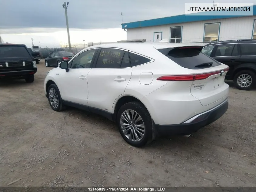 2021 Toyota Venza Le/Xle/Limited VIN: JTEAAAAH7MJ086334 Lot: 12145039