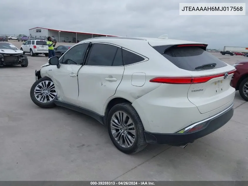 2021 Toyota Venza Xle VIN: JTEAAAAH6MJ017568 Lot: 39259313