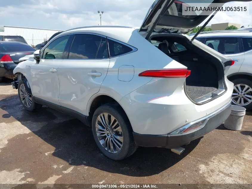 2021 Toyota Venza Xle VIN: JTEAAAAH6MJ063515 Lot: 39473306