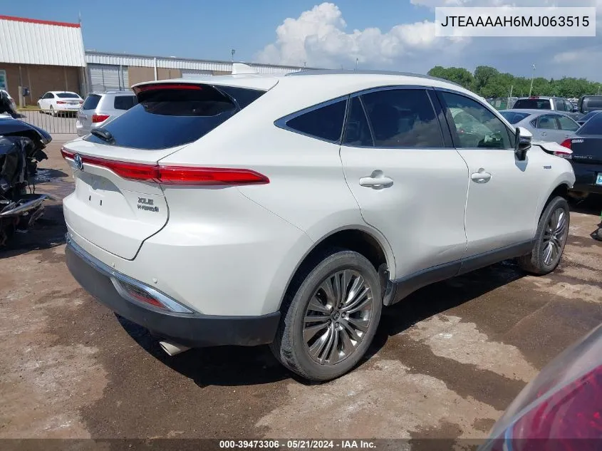 2021 Toyota Venza Xle VIN: JTEAAAAH6MJ063515 Lot: 39473306