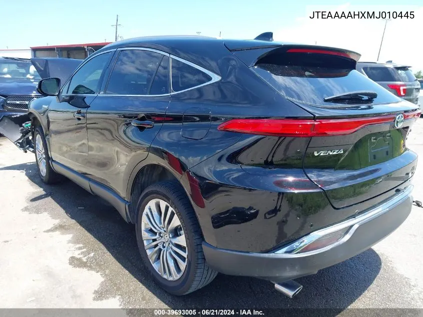 2021 Toyota Venza Xle VIN: JTEAAAAHXMJ010445 Lot: 39693005