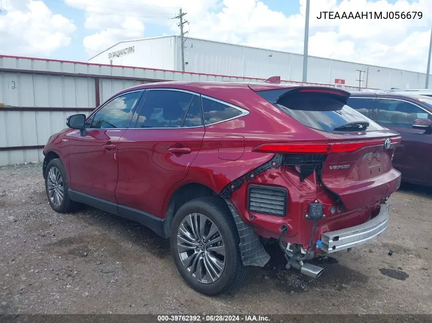 2021 Toyota Venza Limited VIN: JTEAAAAH1MJ056679 Lot: 39762392