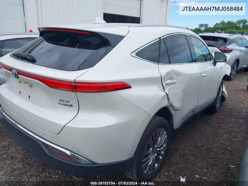 2021 Toyota Venza Xle VIN: JTEAAAAH7MJ058484 Lot: 39783704