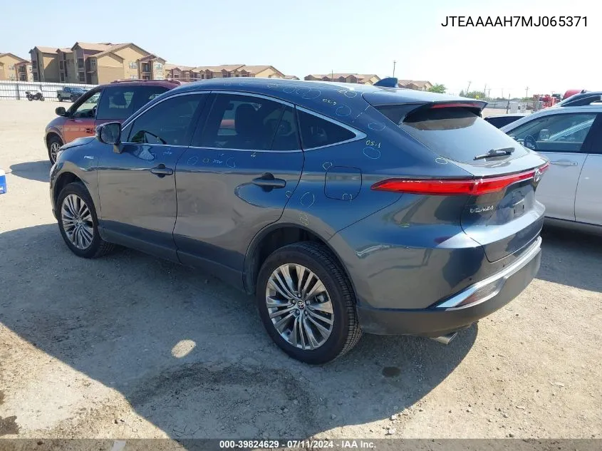 2021 Toyota Venza Xle VIN: JTEAAAAH7MJ065371 Lot: 39824629