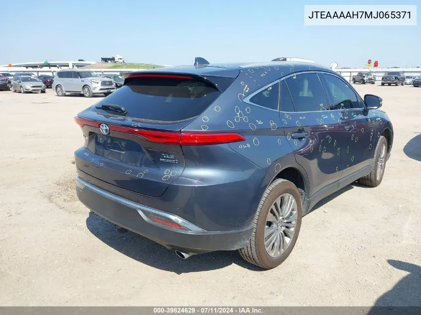 2021 Toyota Venza Xle VIN: JTEAAAAH7MJ065371 Lot: 39824629